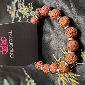 Paparazzi Brown Lava Bead Bracelet